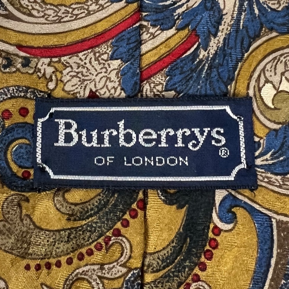 Burberry Of London Neck Tie Silk Multicolor Paisley Casual Mens Vintage 58” EUC - Picture 5 of 8